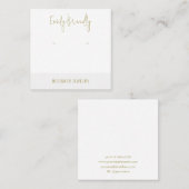 Gold Silber Schmuck Earring Display Business Card Quadratische Visitenkarte (Vorne/Hinten)