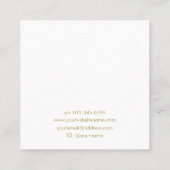 Gold Silber Schmuck Earring Display Business Card Quadratische Visitenkarte (Rückseite)