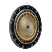 Gold, Silber & Schwarz Dartscheibe (Vorderseite Links)