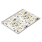 Gold Silber Schwarz Konfetti Notizblock (Linke Seite)