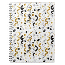 Gold Silber Schwarz Konfetti