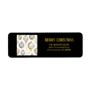 Gold Silber Schwarz Ornamente Weihnachten