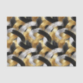 Gold Silber Schwarz Weihnachtsfeier Seidenpapier (Vorderseite)