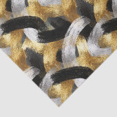 Gold Silber Schwarz Weihnachtsfeier Seidenpapier (Ausschnitt)