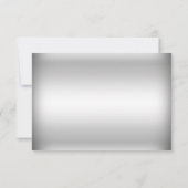 Gold & Silber Snowflake Weihnachtsfeiertag UAWG RSVP Karte (Rückseite)