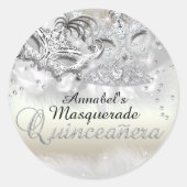 Gold Silber Sparkle Masquerade Sticker (Vorderseite)