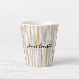 Gold Silber Streifen Weihnachtsfeier Geburtstag Milchtasse