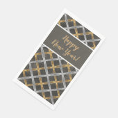 Gold, Silber und schwarz lackiertes Muster Serviette (Ecke)