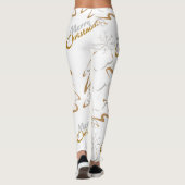 Gold & Silber Weihnachtsbaum Leggings (Rückseite)