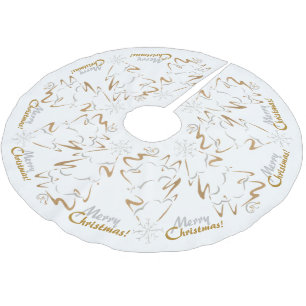 Gold & Silber Weihnachtsbaum Polyester Weihnachtsbaumdecke