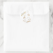 Gold & Silber Weihnachtsbaum Runder Aufkleber (Tasche)