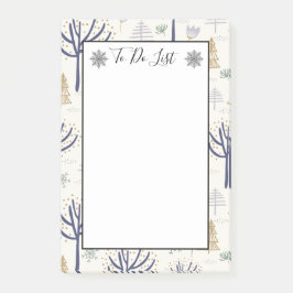 Gold Silber Weihnachtsbäume Lichter zu tun Liste Post-it Klebezettel