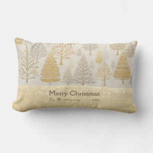 Gold Silber Weihnachtsbäume Wurf Kissen