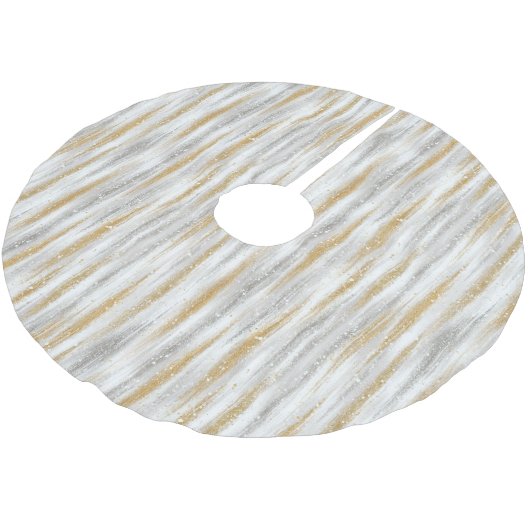 Gold Silber Weihnachtsfeier Polyester Weihnachtsbaumdecke (Schrägansicht)