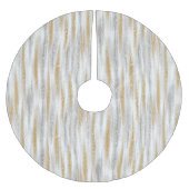 Gold Silber Weihnachtsfeier Polyester Weihnachtsbaumdecke (Vorderseite)