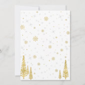 Gold & Silber Winterlandschaft 1. Party Einladung (Rückseite)