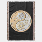 Gold & Silber Yin Yang  Decke (Vorderseite Vertikal)