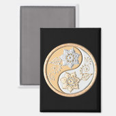 Gold & Silber Yin Yang Magnet (Vorderseite/Rückseite)
