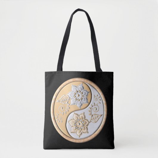 Gold & Silber Yin Yang Tasche (Vorderseite)