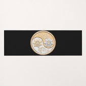 Gold & Silber Yin Yang  Yogamatte (Rückseite (Horizontal))