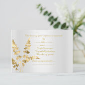 Gold silberne elegante Lesekarte RSVP Karte (Stehend Vorderseite)