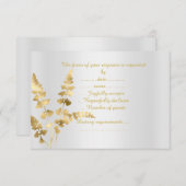 Gold silberne elegante Lesekarte RSVP Karte (Vorne/Hinten)