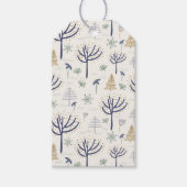 Gold Silberne Weihnachtsbäume Leuchten Personalisi Geschenkanhänger (Vorderseite)