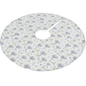 Gold Silberne Weihnachtsbäume Lichter und Ornament Polyester Weihnachtsbaumdecke (Schrägansicht)