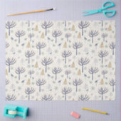 Gold Silberne Weihnachtsbäume Lichter und Ornament Seidenpapier (Basteln)