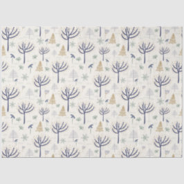 Gold Silberne Weihnachtsbäume Lichter und Ornament Seidenpapier