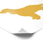 Gold Silhouette Cocker - Farbe auswählen Fotodruck (Ecke)