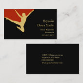 Gold Silhouette Dancer Visitenkarte (Vorne/Hinten)