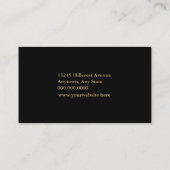 Gold Silhouette Dancer Visitenkarte (Rückseite)