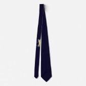 Gold Silhouette Golfer auf Navy Blue Neck Tie Krawatte (Rückseite)