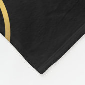 Gold Silhouette Kokopelli Fleece Blanket (Ecke)