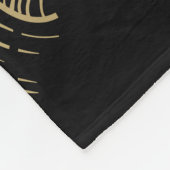 Gold Silhouette Kokopelli Fleece Blanket (Ecke)