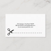 Gold Silk Fabric | Seamstress | Schneider Visitenkarte (Rückseite)