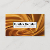 Gold Silk Fabric | Seamstress | Schneider Visitenkarte (Vorderseite)
