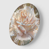 Gold Silk Rose Art Dream Große Wanduhr (Winkel)