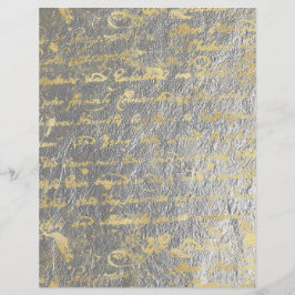 Gold Silver 2 Side Old Handwriting Scrapbook