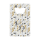 Gold Silver Black Balloons New Year Celebration Geldbeutel Flaschenöffner (Rückseite)