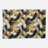 Gold Silver Black Christmas Celebration Geschirrtuch (Horizontal)