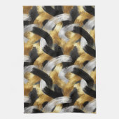 Gold Silver Black Christmas Celebration Geschirrtuch (Vertikal)