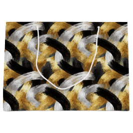 Gold Silver Black Christmas Celebration Große Geschenktüte