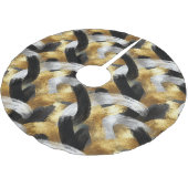 Gold Silver Black Christmas Celebration Polyester Weihnachtsbaumdecke (Schrägansicht)