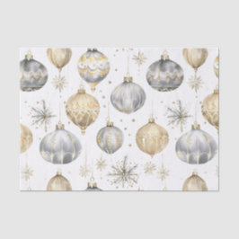 Gold Silver Black Christmas Vintage Ornamente Seidenpapier