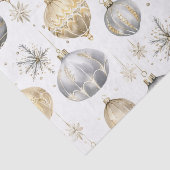 Gold Silver Black Christmas Vintage Ornamente Seidenpapier (Ausschnitt)