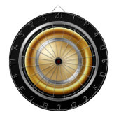 Gold, Silver & Black Dartscheibe (vorne)