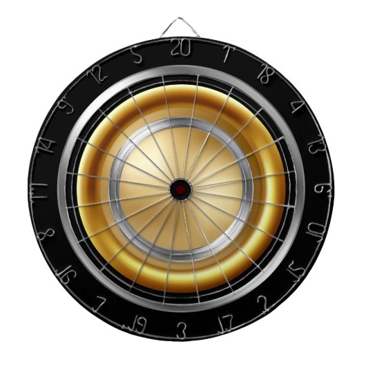 Gold, Silver & Black Dartscheibe (vorne)