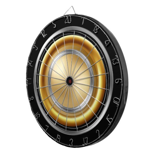 Gold, Silver & Black Dartscheibe (Vorderseite rechts)